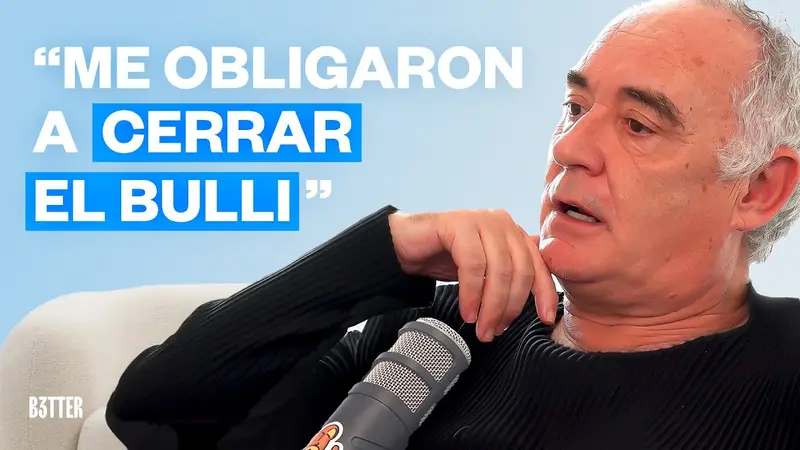 Miniatura en YouTube del episodio del B3TTER Podcast con Ferran Adrià.
